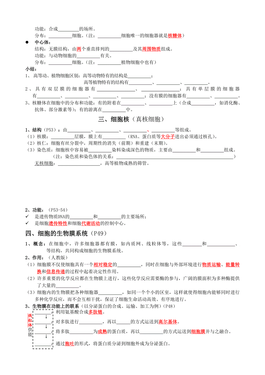 人教版生物必修一细胞的结构和功能_第3页