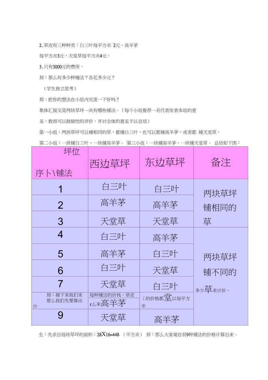 三年级下册数学教案-我们的校园_第2页