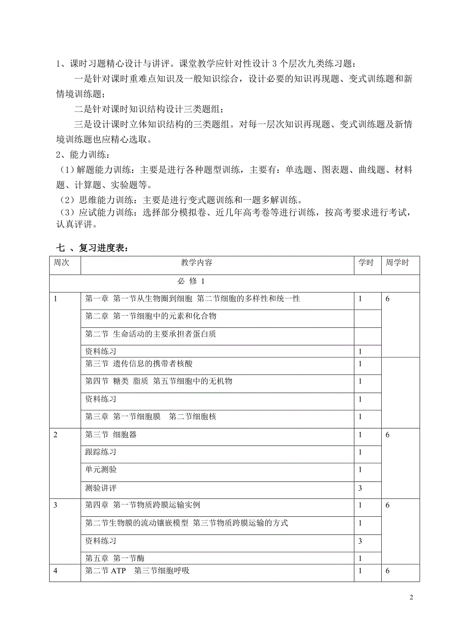 高三生物备考计划.doc_第2页