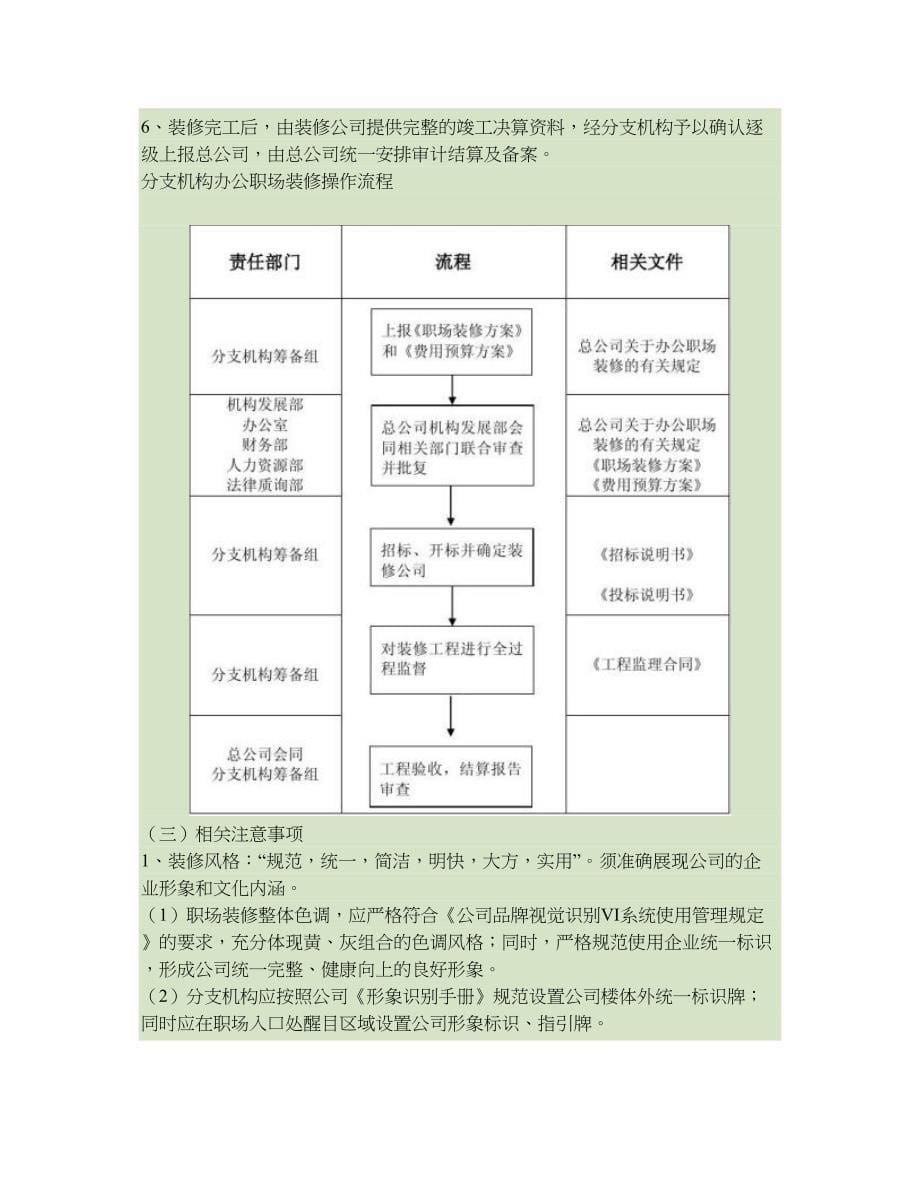 分支机构职场租赁装修及家具设备管理办法-(DOC 10页)_第5页