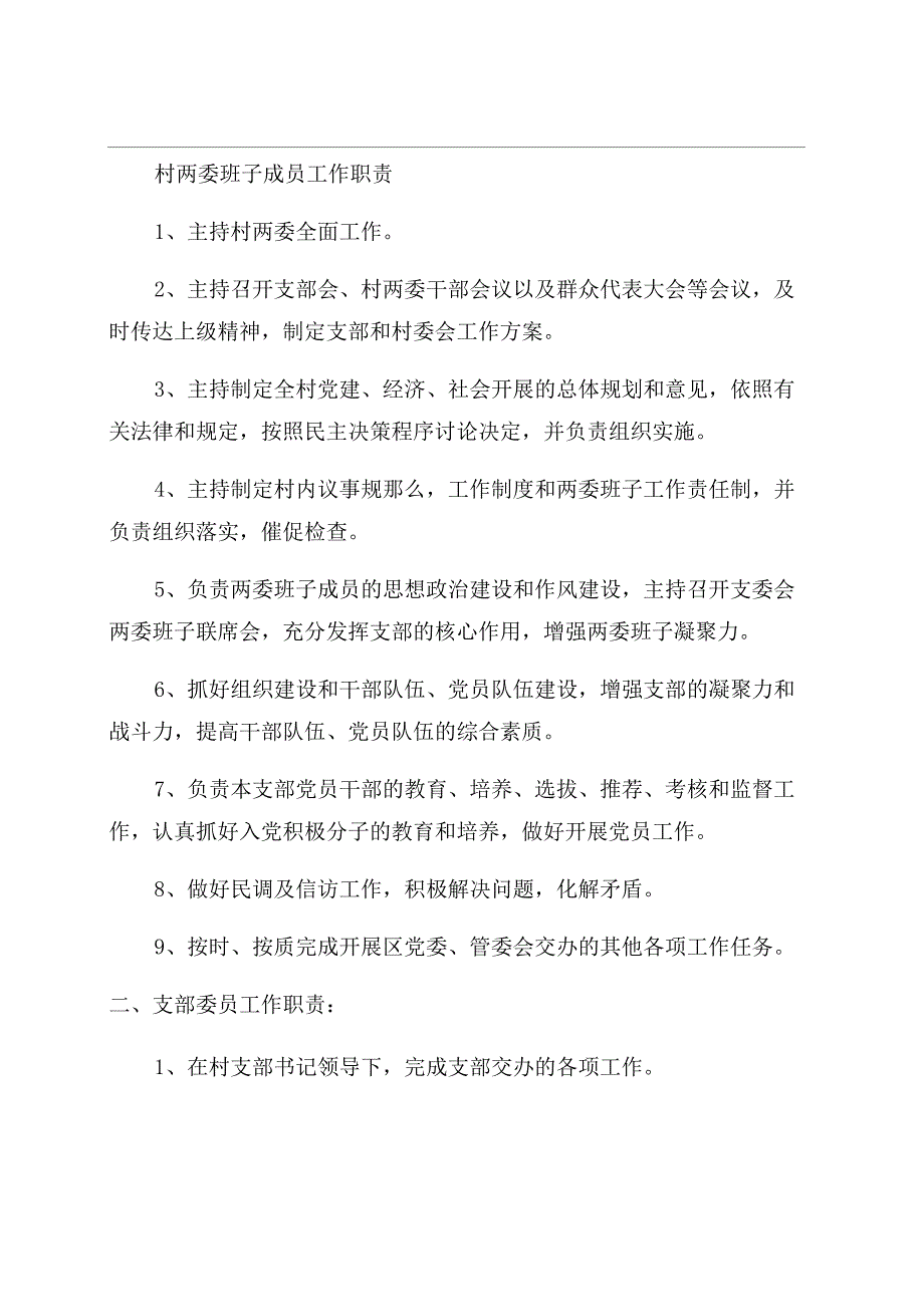 一肩挑村两委班子成员分工表_第1页