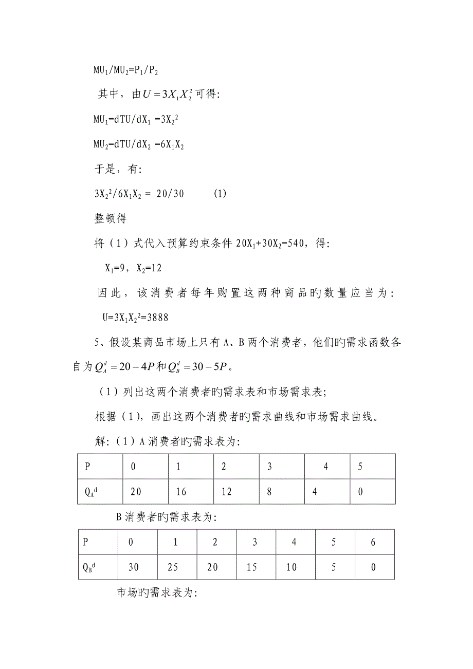 微观经济学高鸿业第四版练习题参考答案_第4页