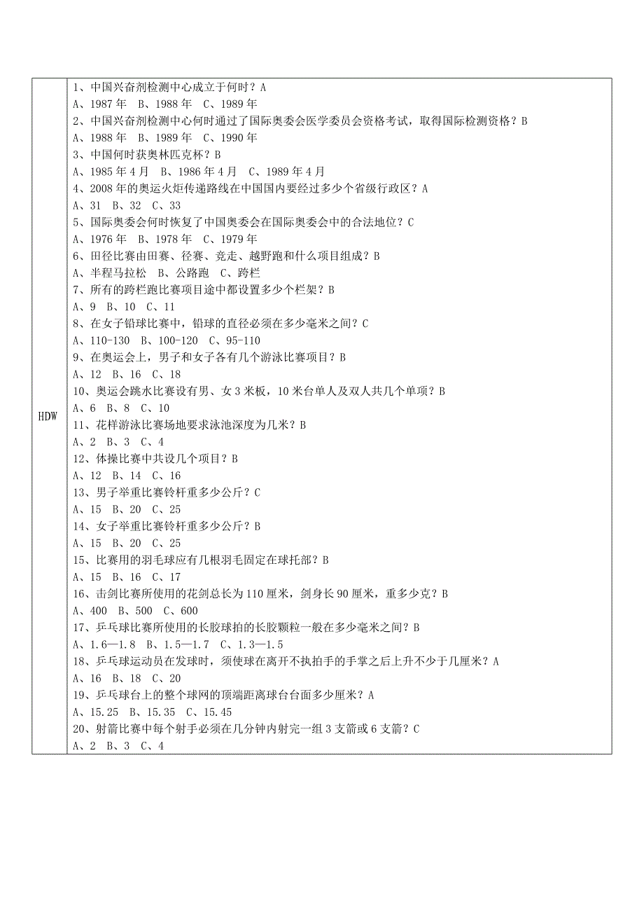 奥运知识试题、答案.doc_第4页