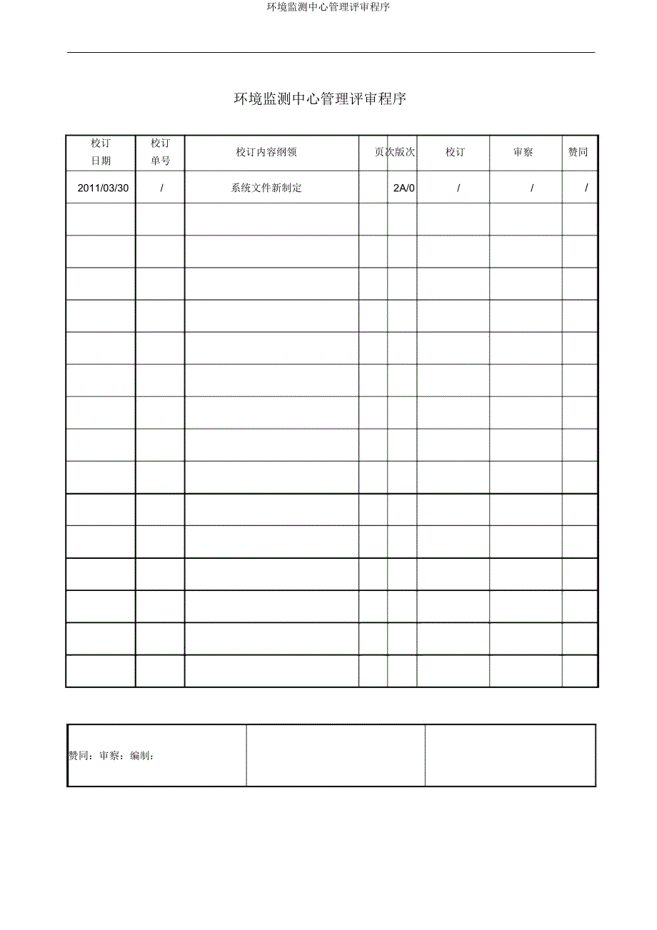 环境监测中心管理评审程序.doc_第1页