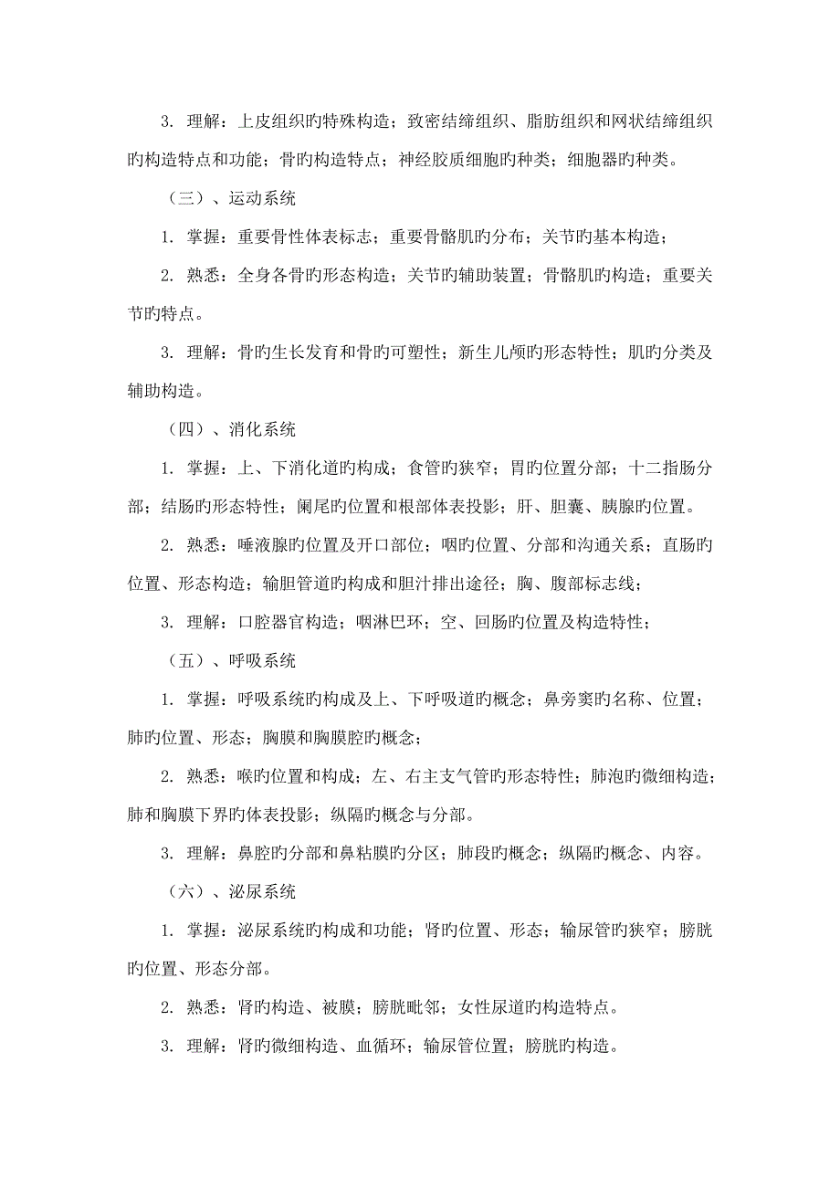 医学检验重点技术专业人体解剖生理学课程重点标准_第4页