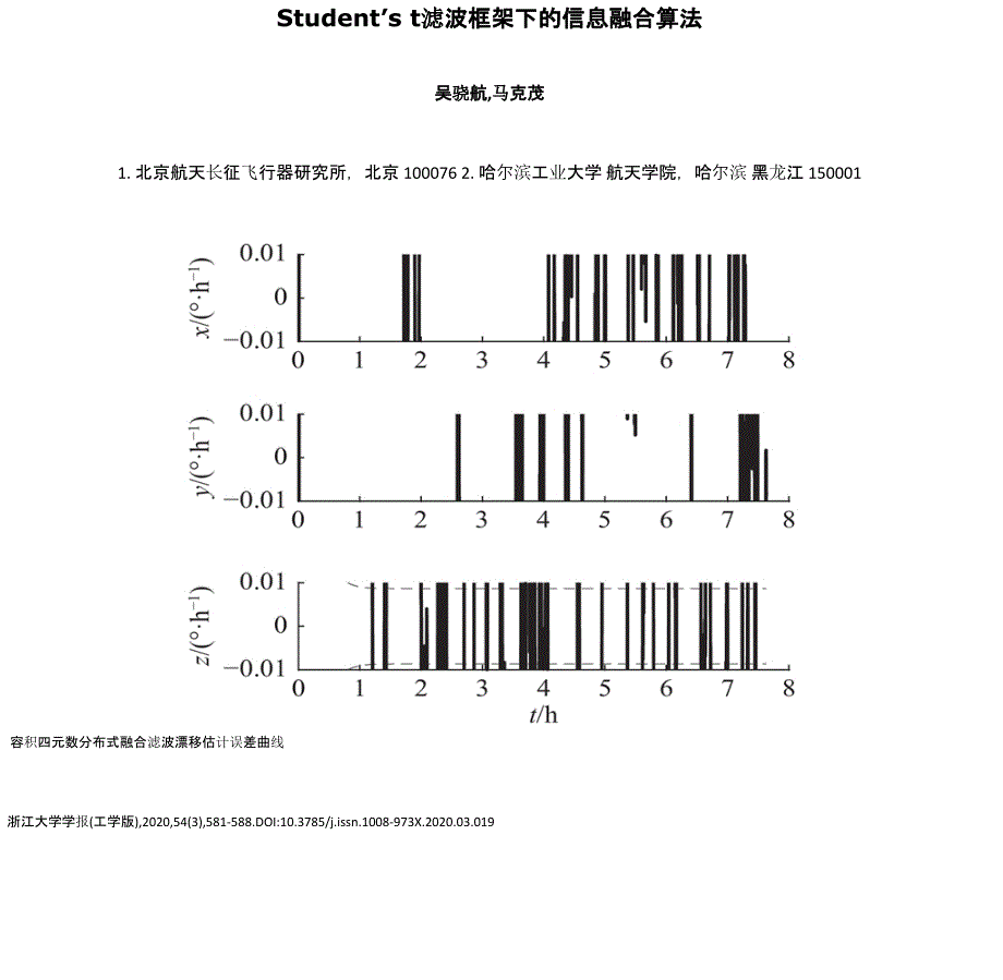 Studentst滤波框架下的信息融合算法_第1页