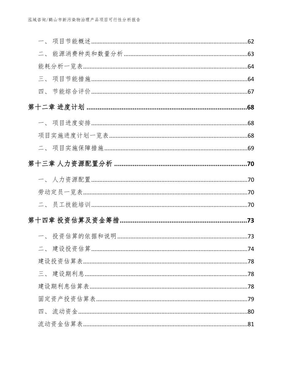 鹤山市新污染物治理产品项目可行性分析报告参考模板_第5页