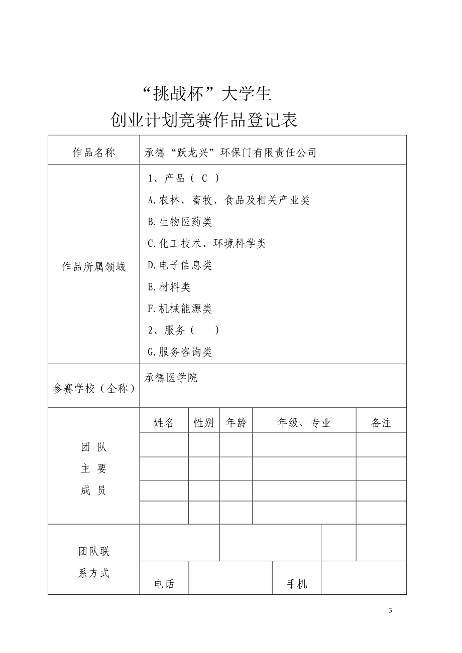 承德“跃龙兴”环保门有限责任公司商业计划书_第3页