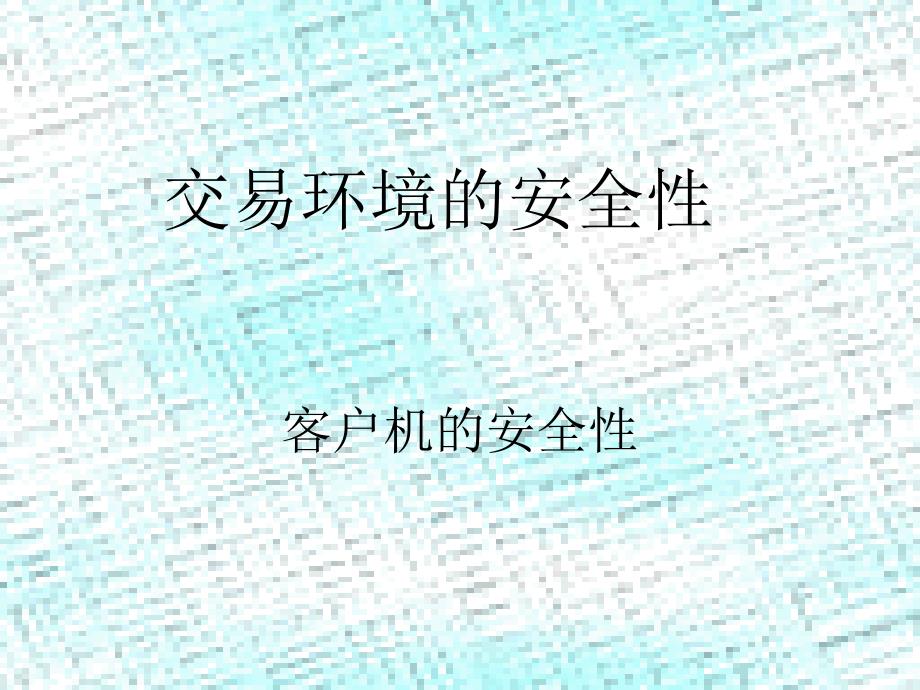 交易环境的安全性.ppt_第1页