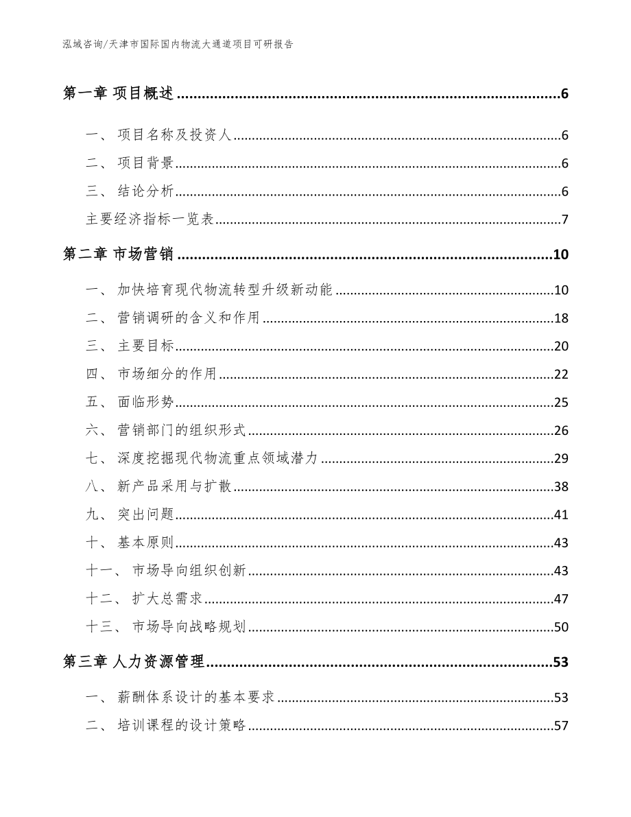 天津市国际国内物流大通道项目可研报告_第2页