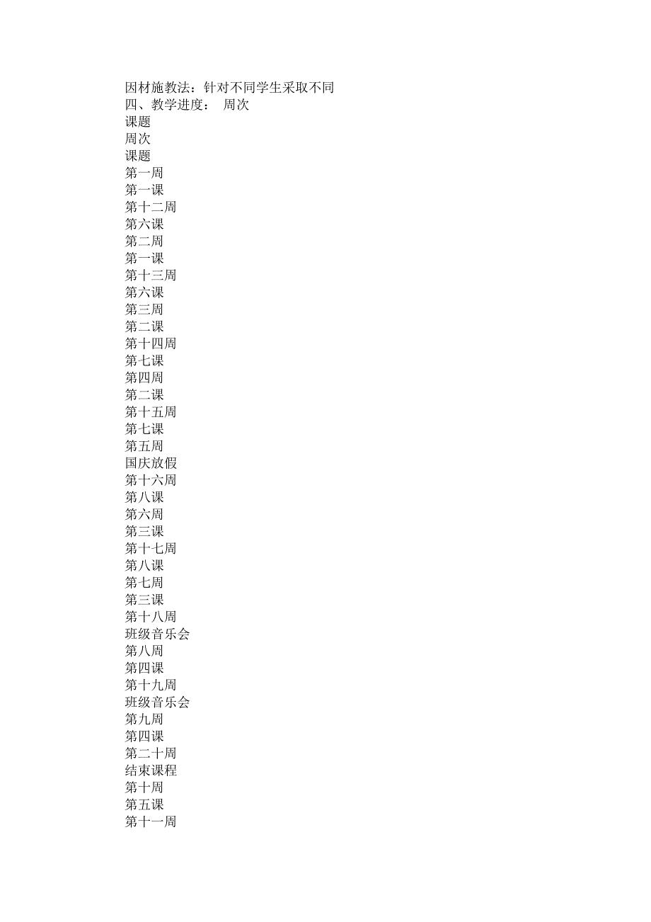 小学教学计划音乐模板集锦6篇_第4页