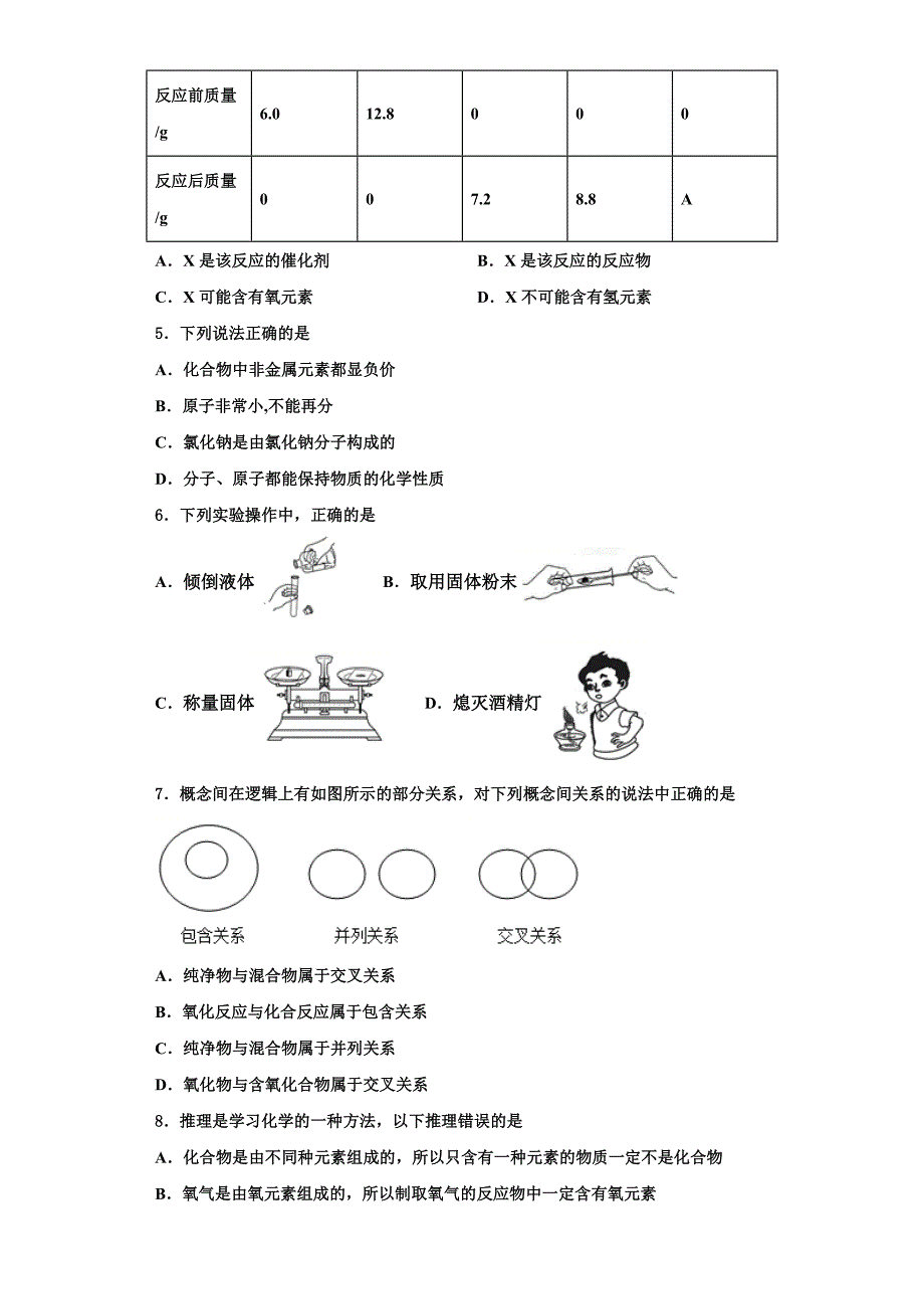 四川省凉山彝族自治州宁南三峡白鹤滩学校2023学年化学九上期中联考模拟试题含解析.doc_第2页