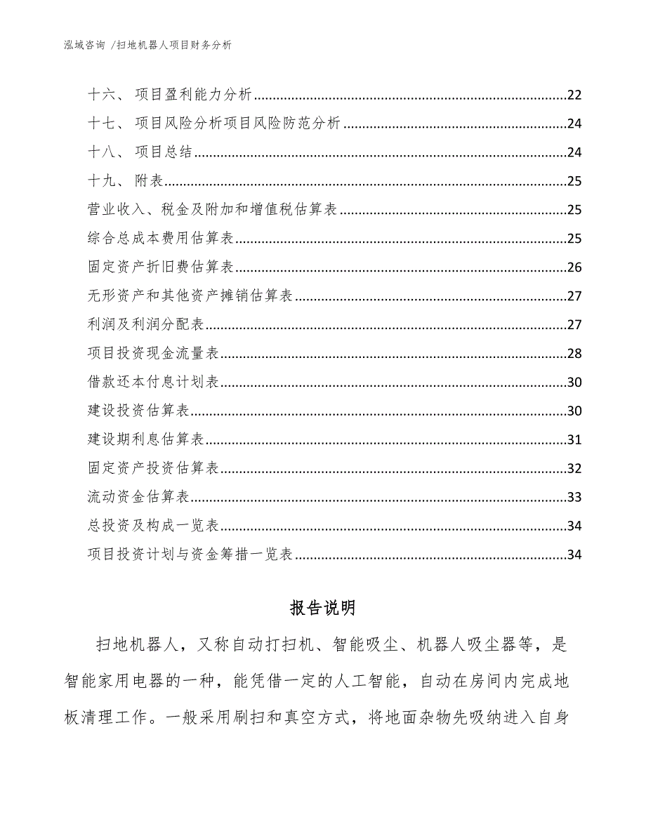 扫地机器人项目财务分析（范文模板）_第3页