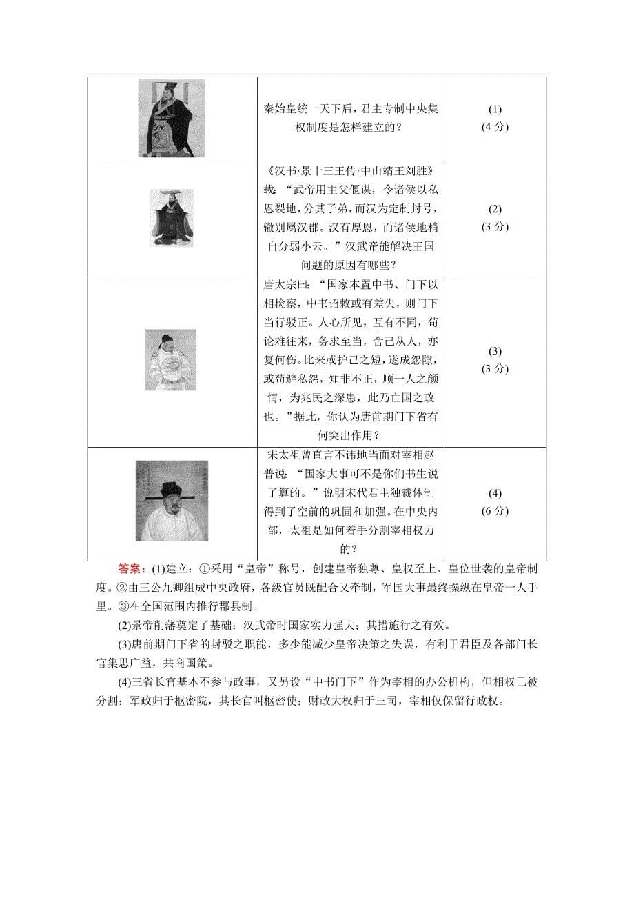 2013届高三历史一轮复习单元检测试题.doc_第5页