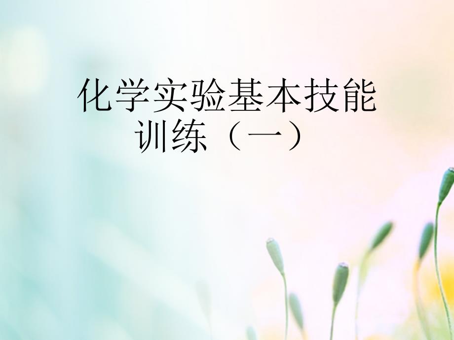 江苏省宿迁市沭阳县马厂镇九年级化学全册 1 步入化学殿堂 到实验室去 化学实验基本技能训练（一）课件1 （新版）鲁教版_第1页