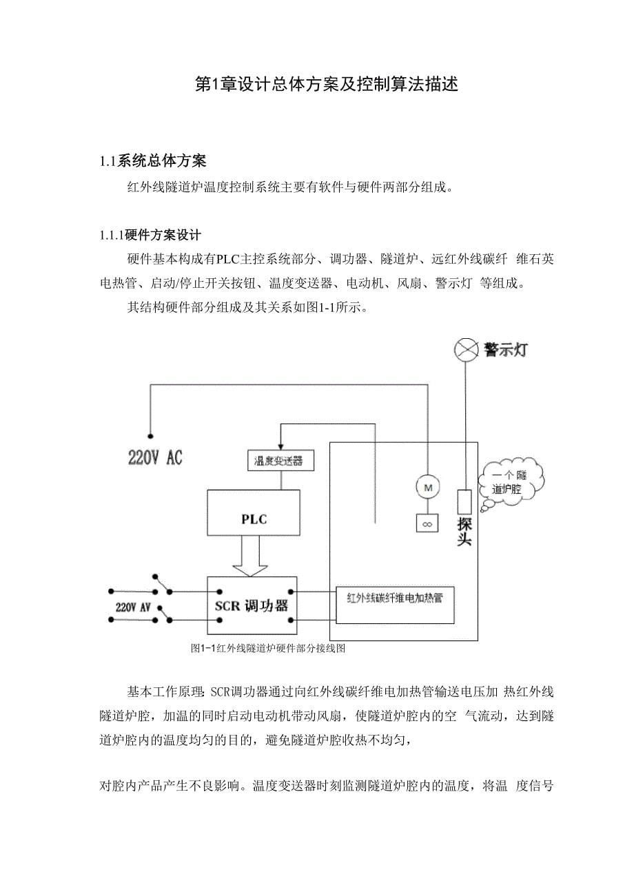 隧道炉温度控制系统毕业设计书_第5页