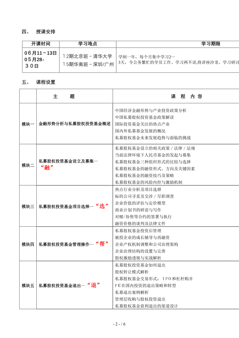 清华大学私募PE班(03月班)_第2页