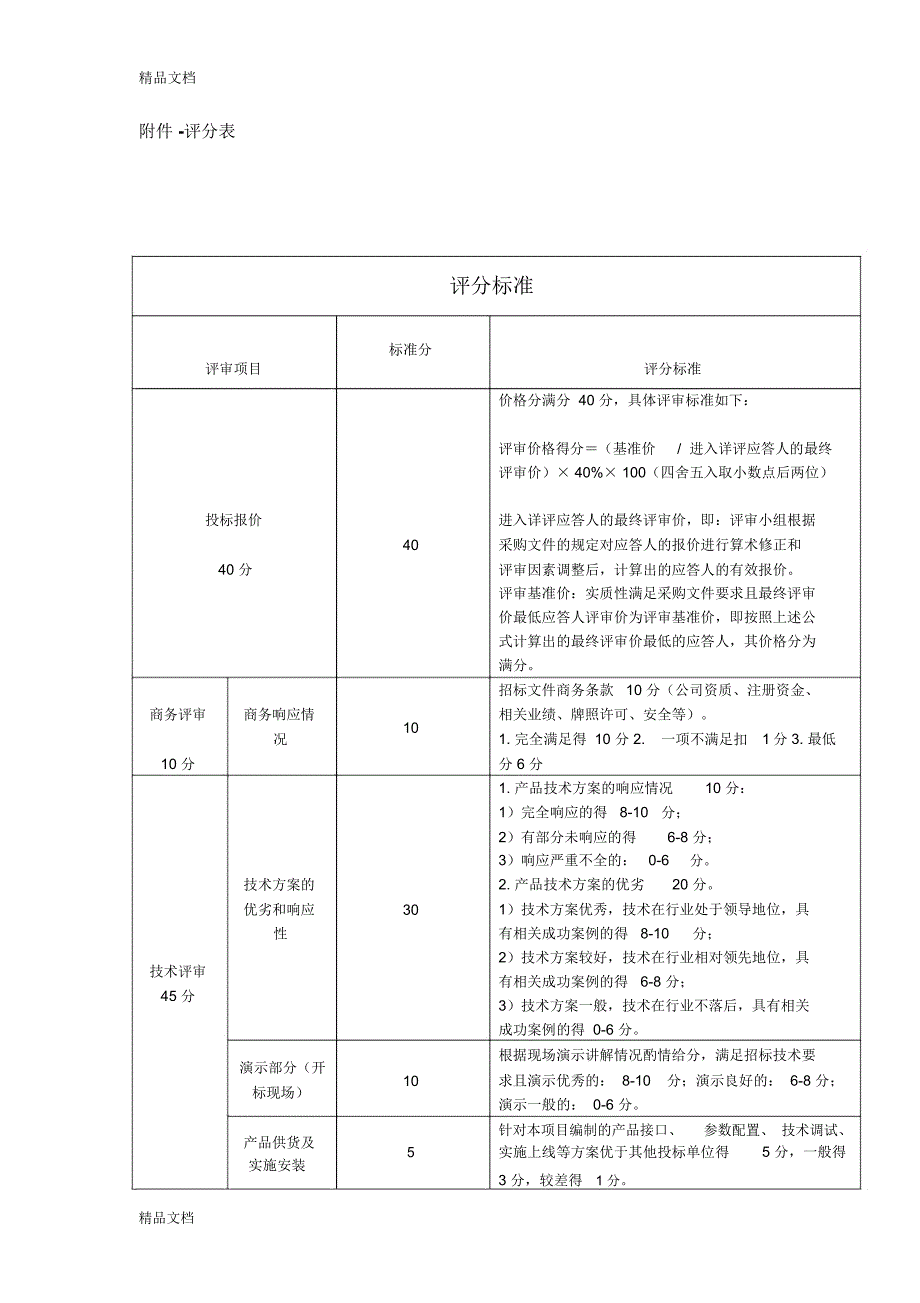 投标评分表只是分享_第1页