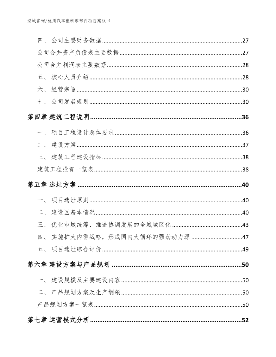 杭州汽车塑料零部件项目建议书模板参考_第2页