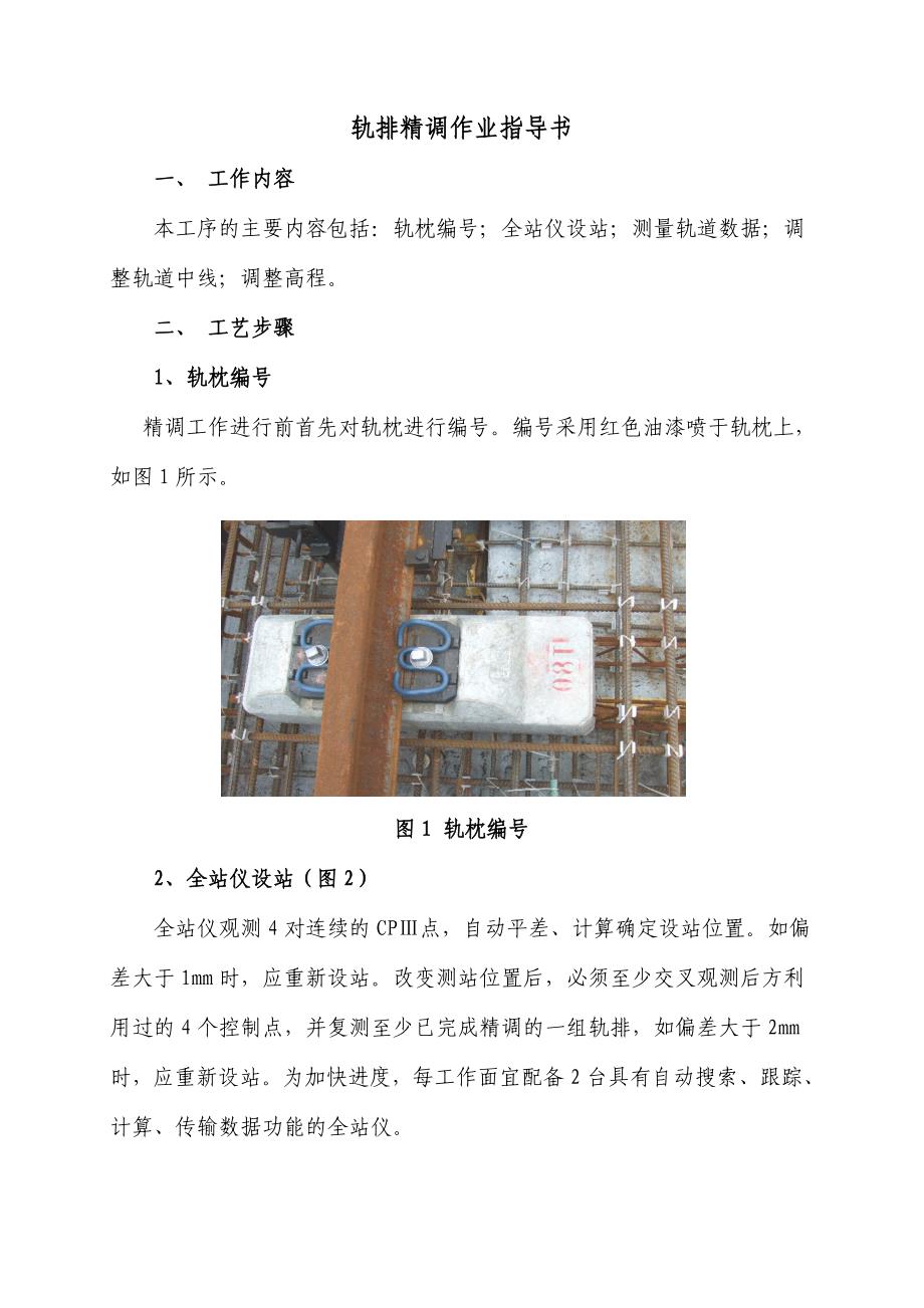 轨排精调作业指导书_第1页