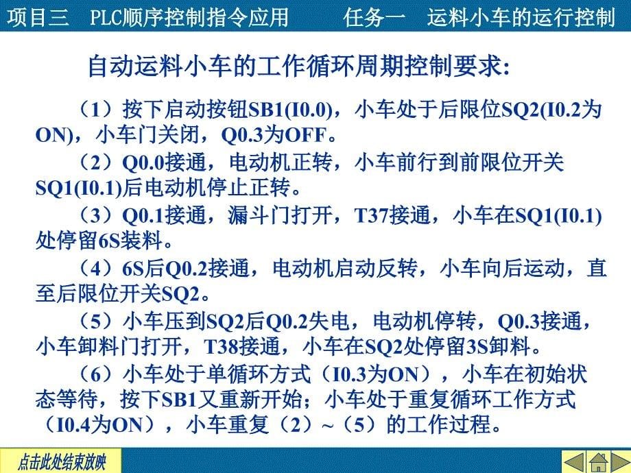 项目三PLC的顺序控制指令应用任务一运料小车控制_第5页