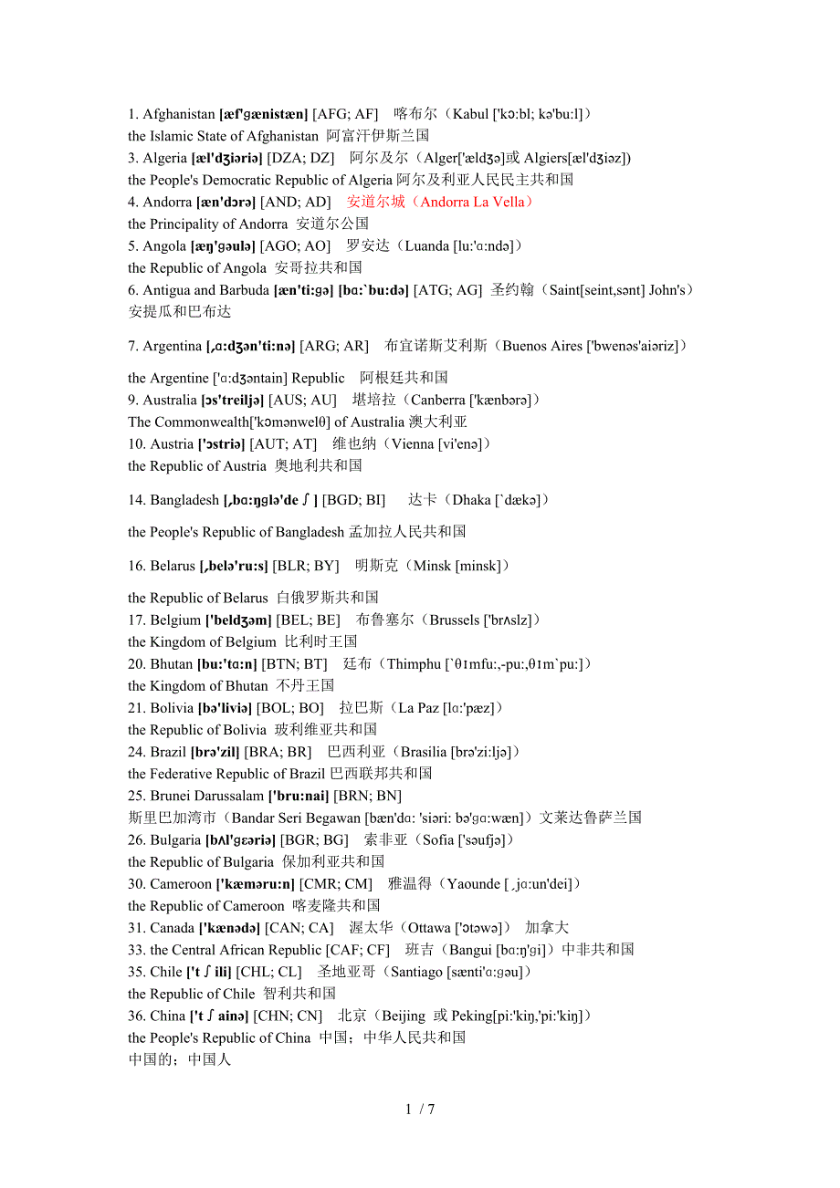 各国英文表示-countries_第1页