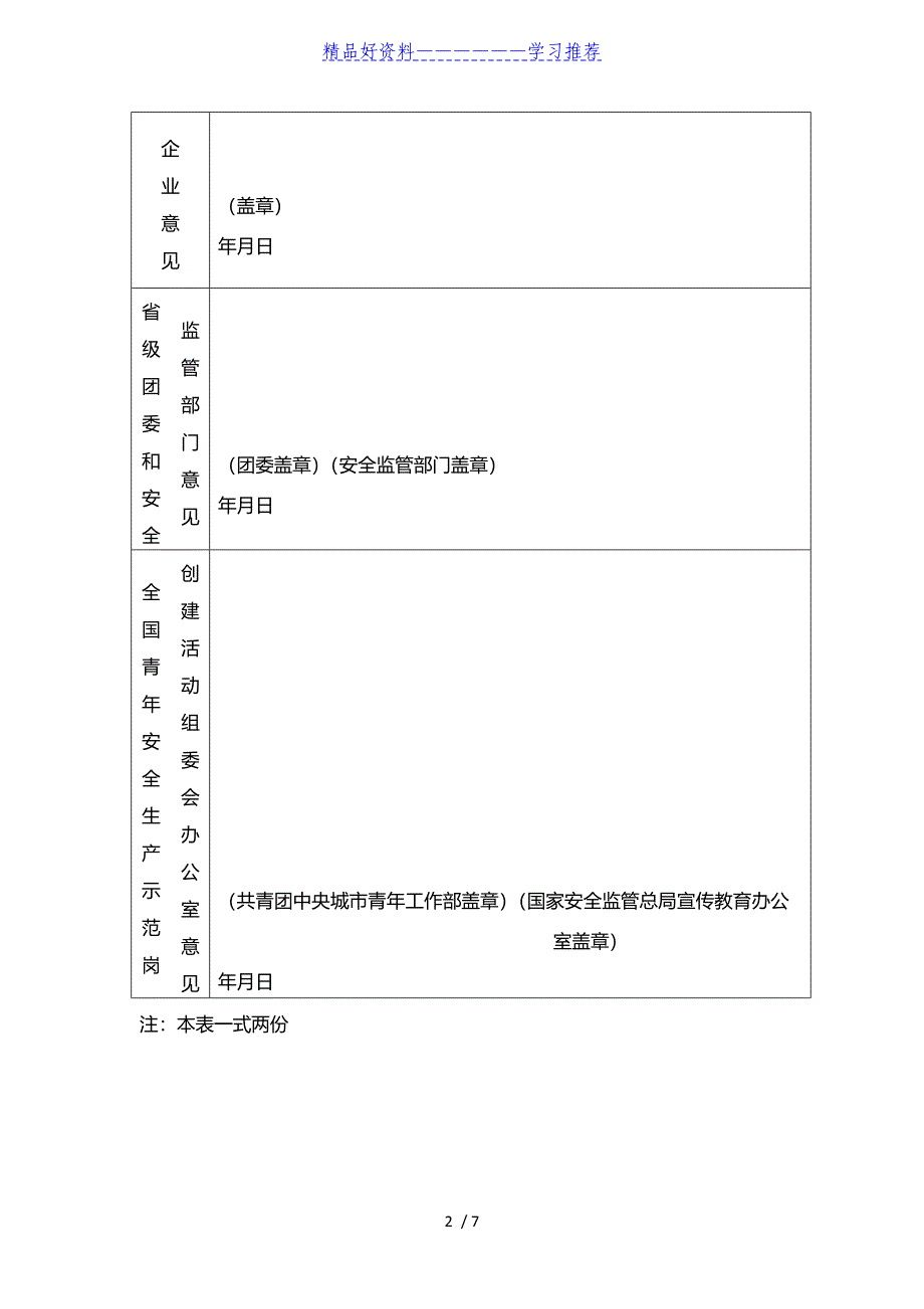 全国青年安全生产示范岗申报材料_第2页