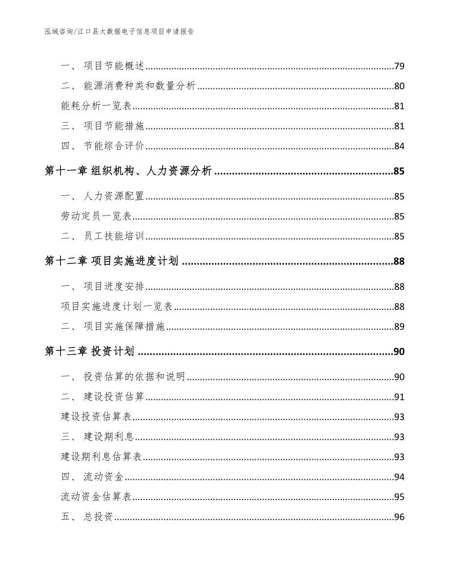 江口县大数据电子信息项目申请报告_范文模板_第5页