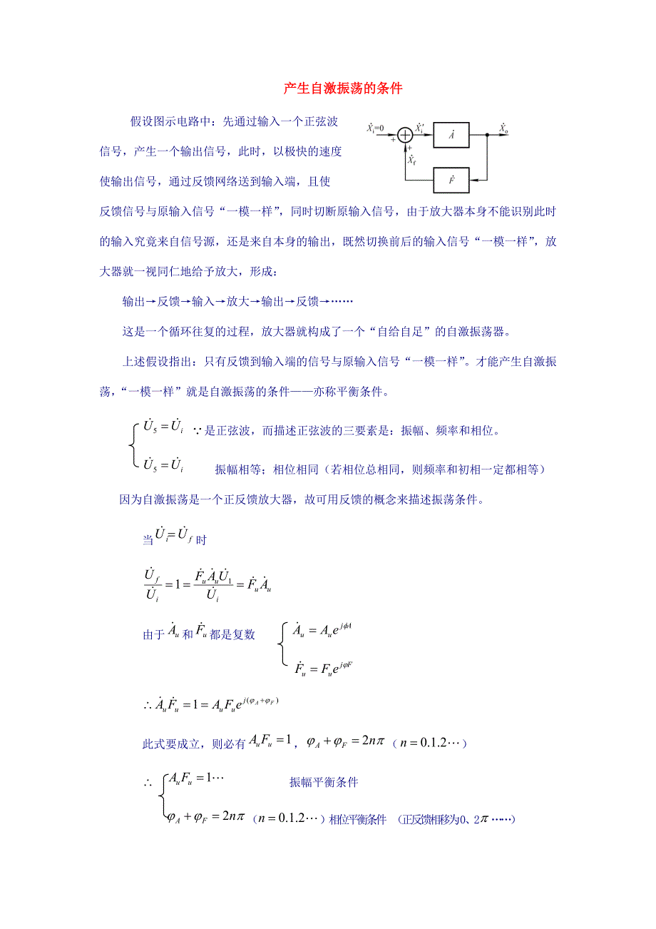 产生自激振荡的条件.doc_第1页