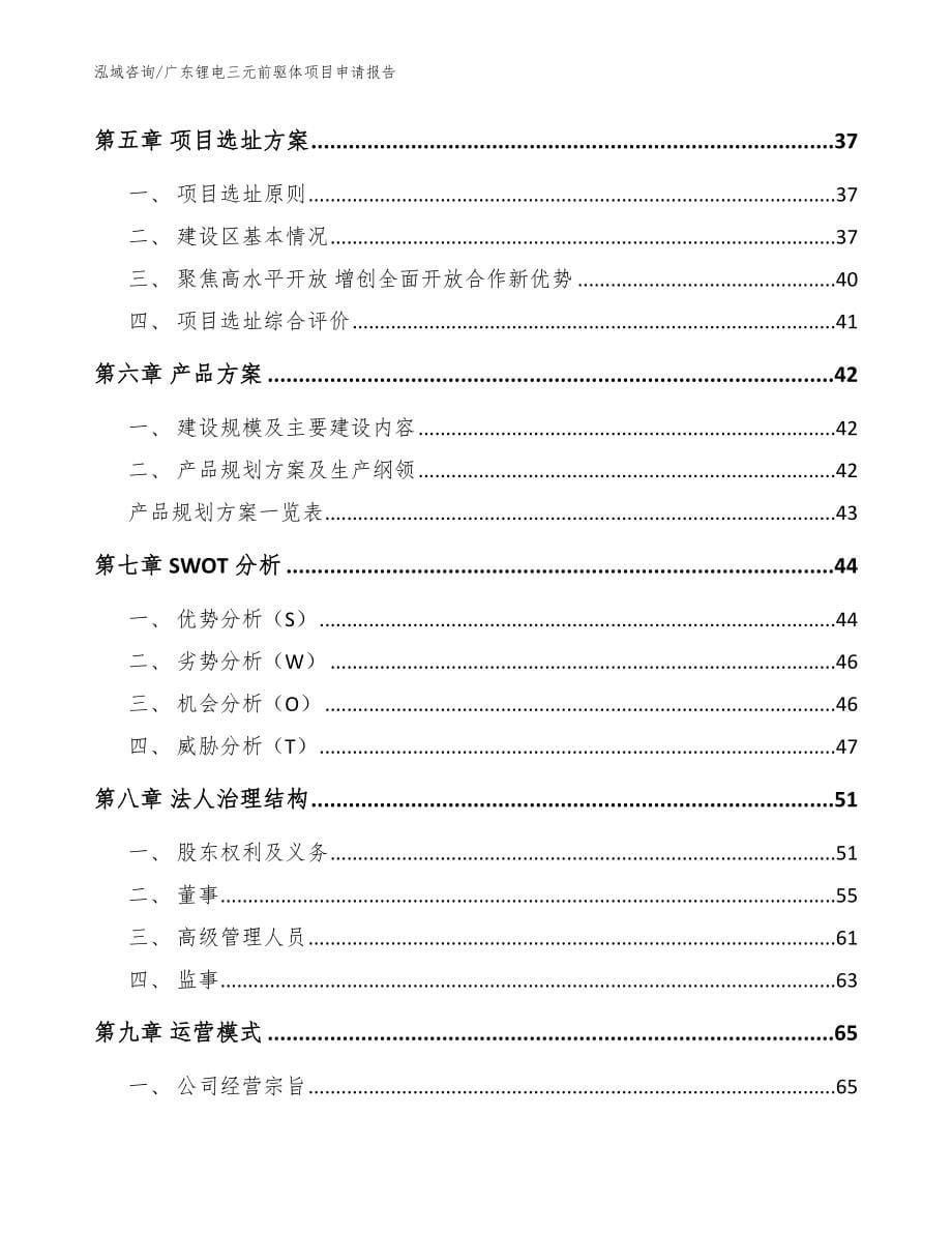 广东锂电三元前驱体项目申请报告模板_第5页
