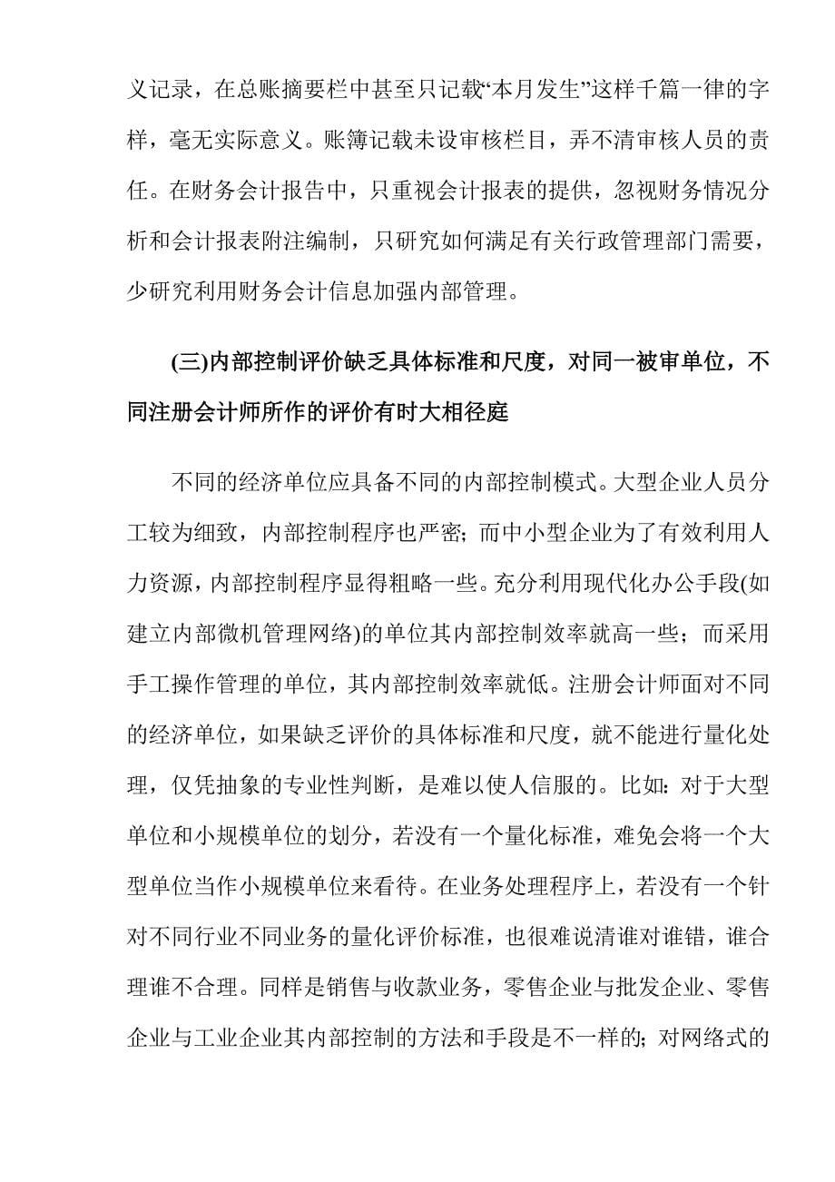 被审计单位的内部控制问题及其思考.doc_第5页