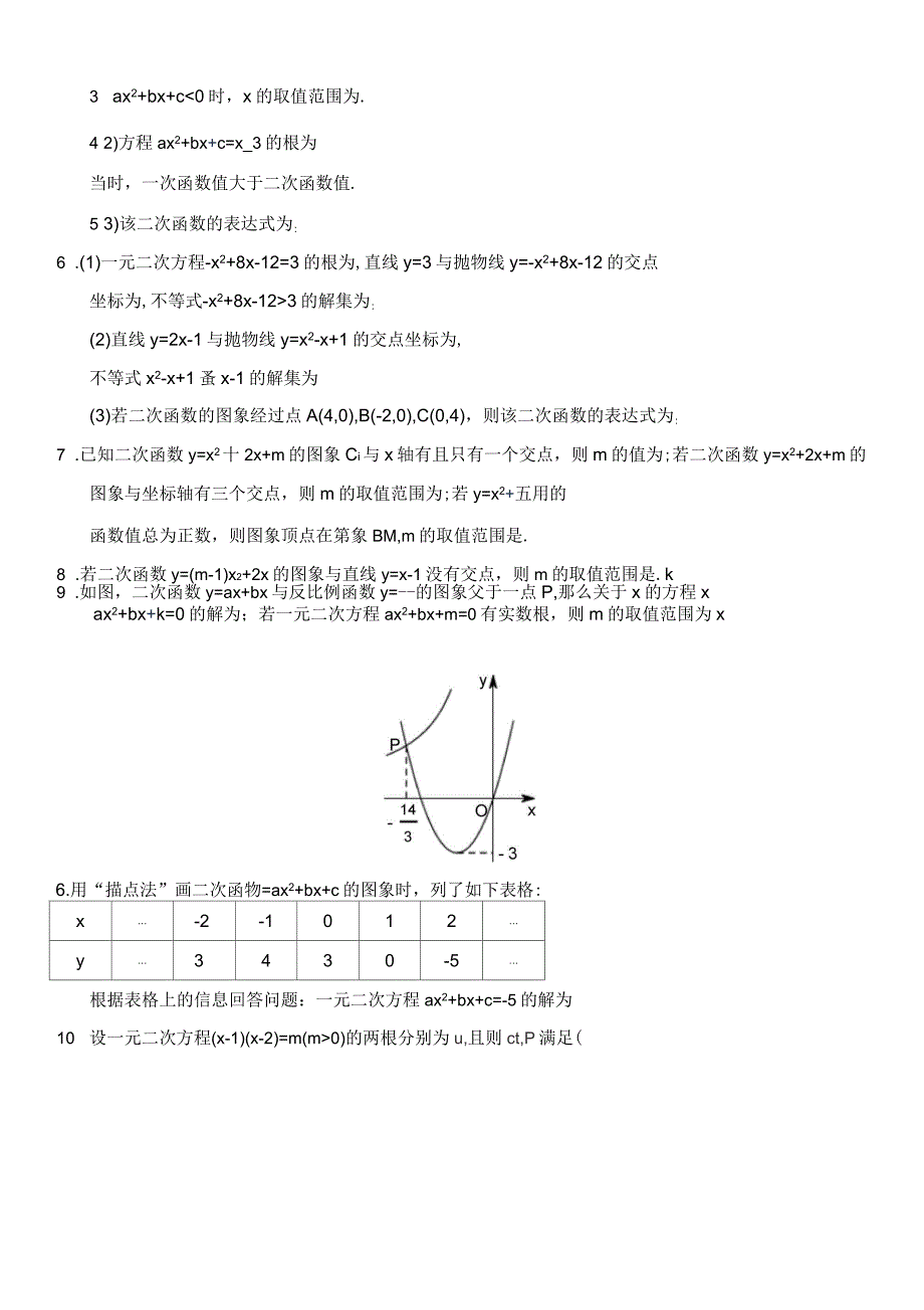 二次函数及一元二次方程_第5页