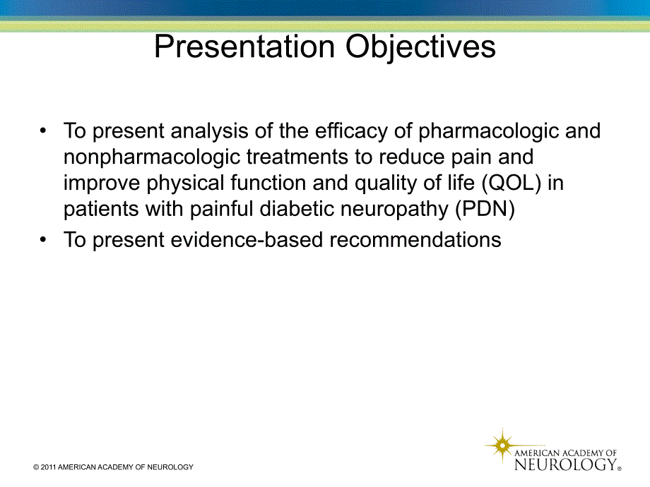 AAN指南PPT-治疗痛性糖尿病神经病_第3页