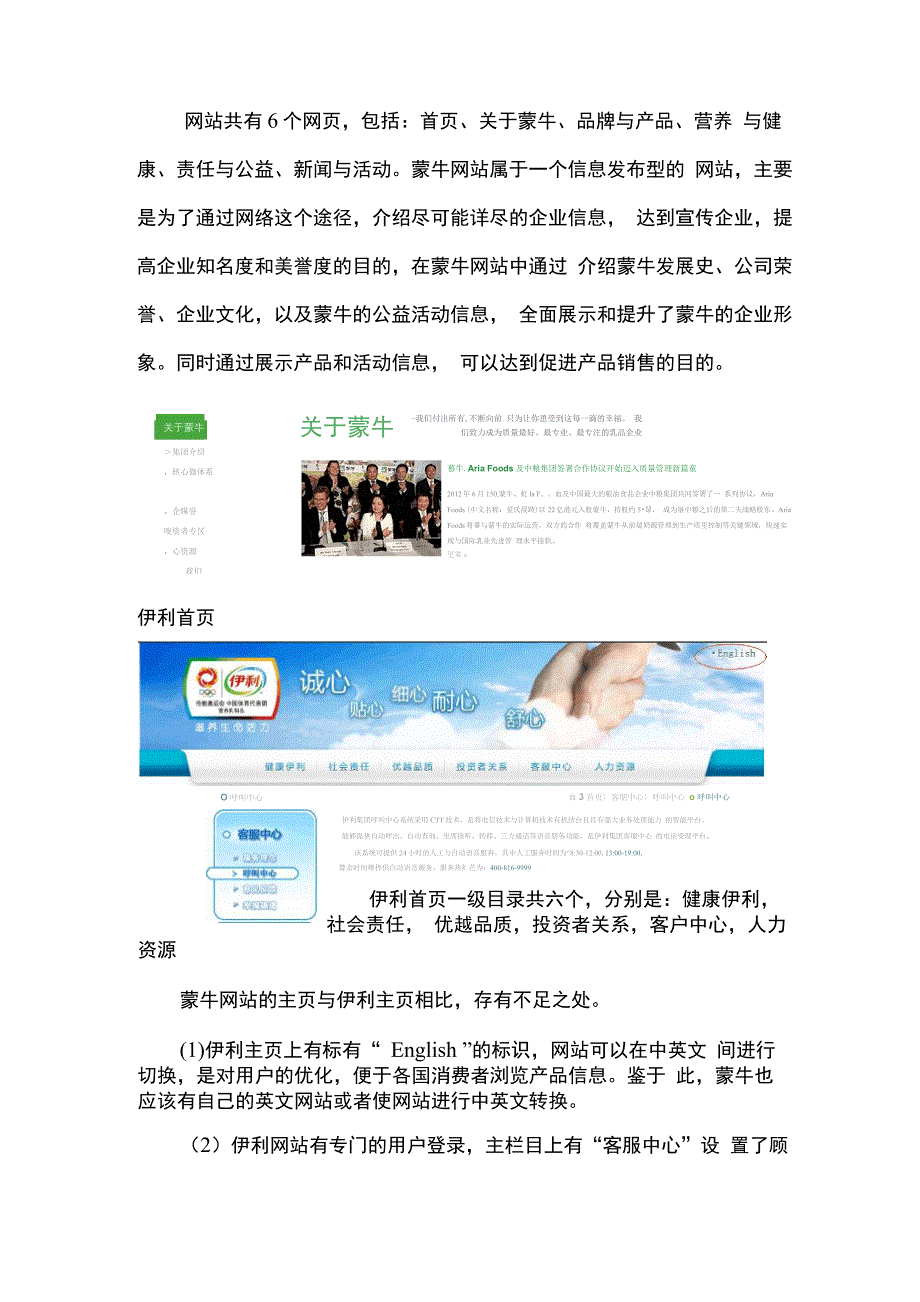 蒙牛企业网站诊断分析报告_第3页