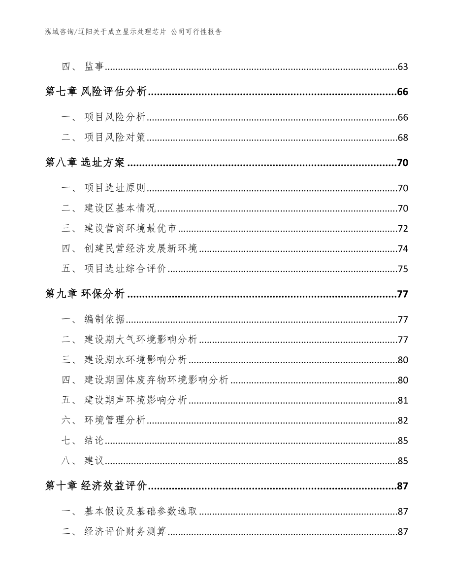 辽阳关于成立显示处理芯片 公司可行性报告_模板_第5页