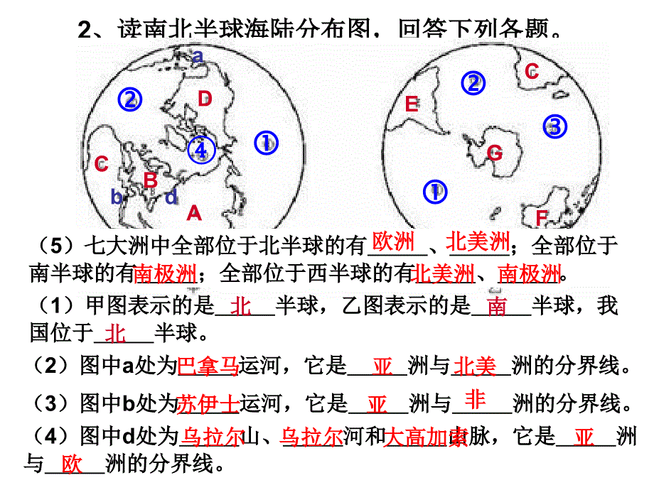 七年级上册地理期末复习读图专练_第2页