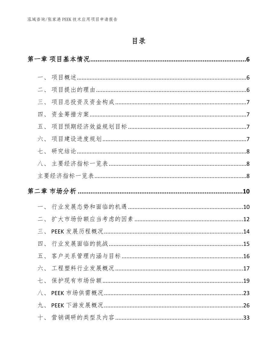 张家港PEEK技术应用项目申请报告（范文）_第1页