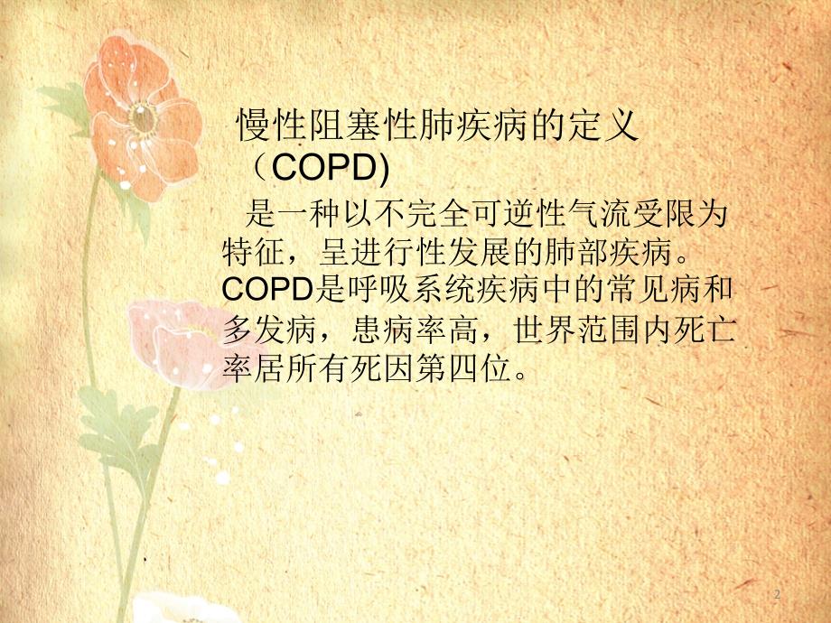 慢性阻塞性肺疾病护理常规PPT参考幻灯片_第2页