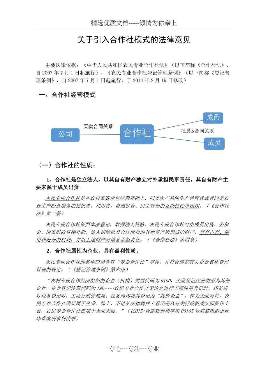 合作社相关法律整理_第1页