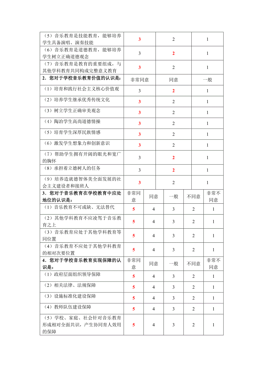 音乐教师调查问卷_第3页