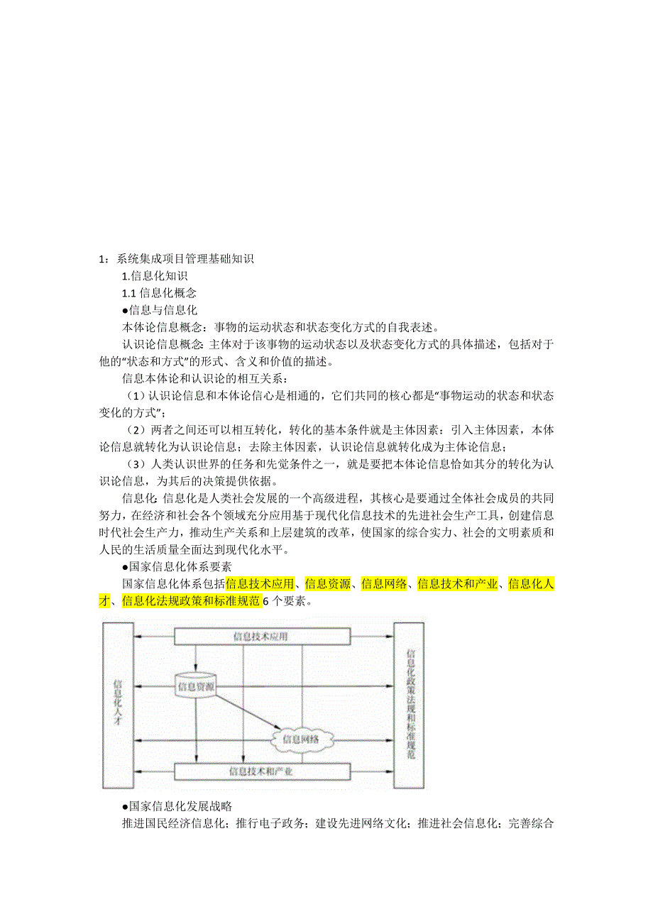 软考系统集成项目管理工程师考试大纲复习知识点_第1页