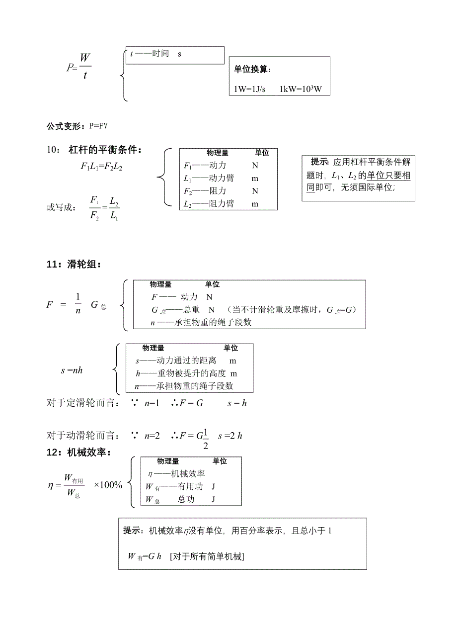 中考复习物理公式新人教版_第3页