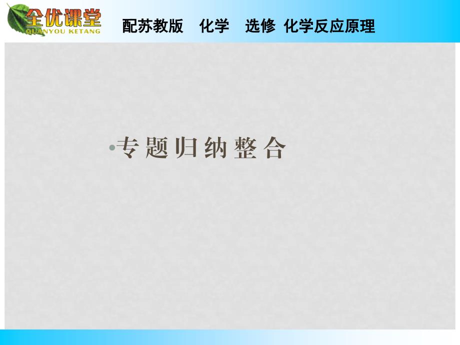 高中化学 专题1 化学反应与能量变化归纳整合课件 苏教版选修4_第1页