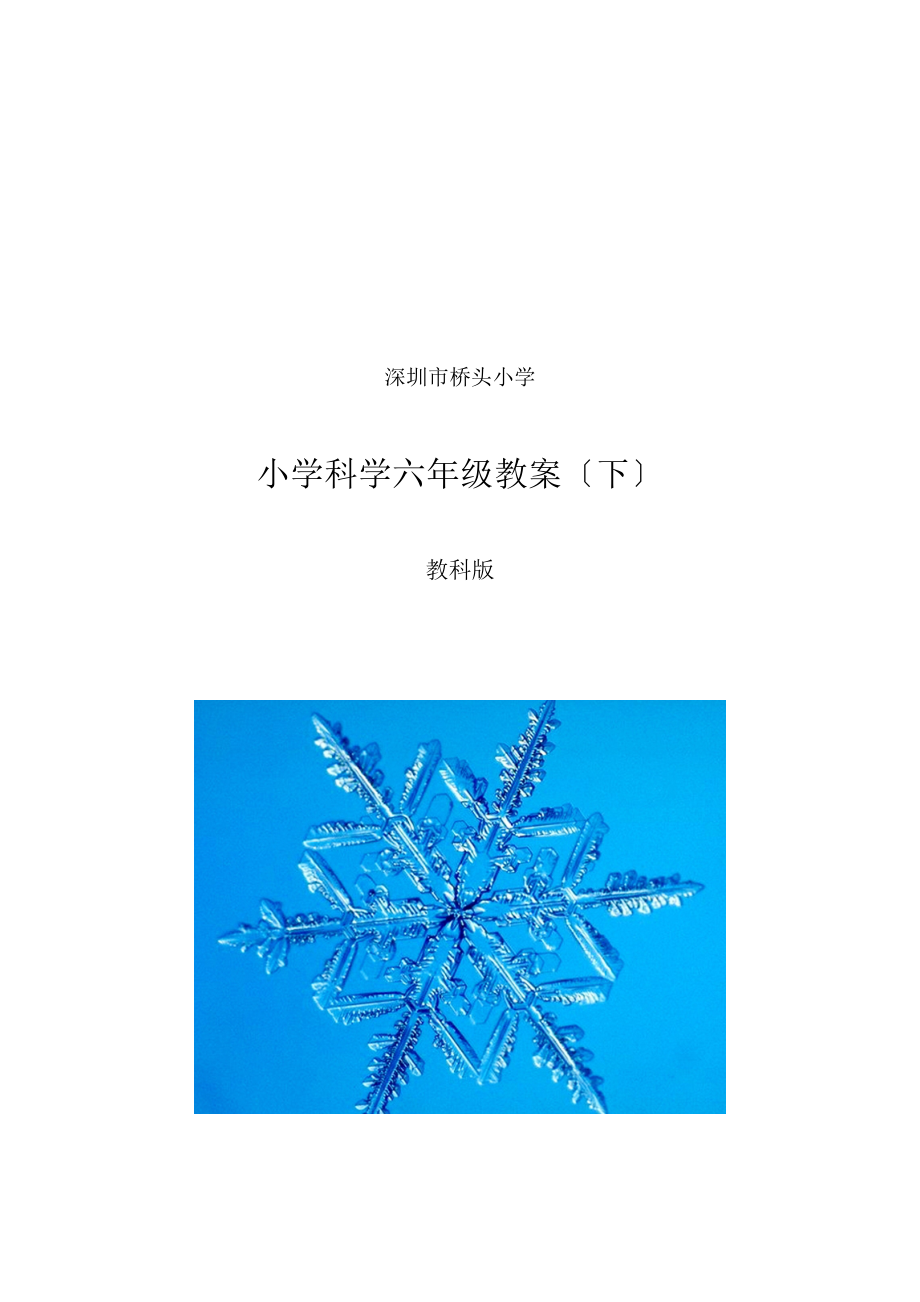 小学科学教科版六年级下册全册教案_第1页