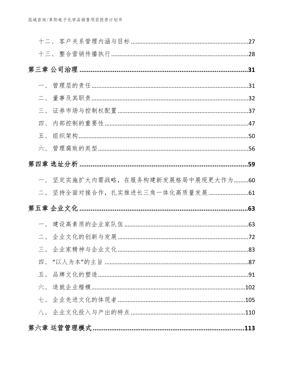 阜阳电子化学品销售项目投资计划书_第2页