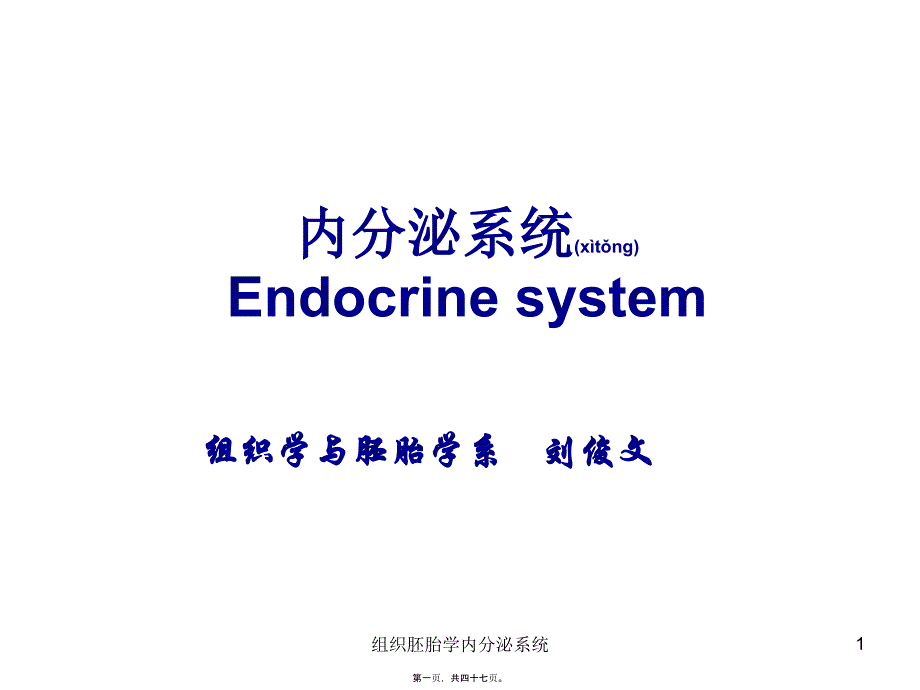 组织胚胎学内分泌系统课件_第1页