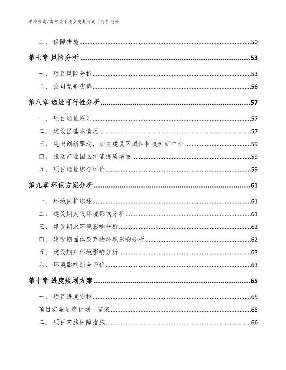 南宁关于成立皮具公司可行性报告模板范本_第5页