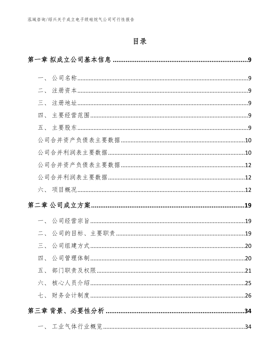 绍兴关于成立电子级硅烷气公司可行性报告_第2页