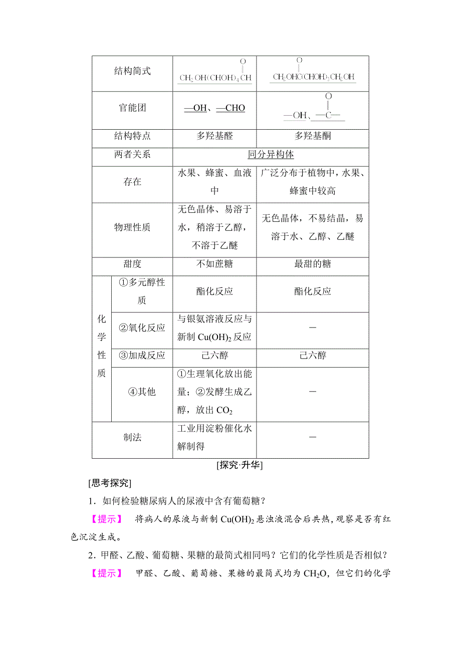 新编高中化学苏教版选修5教案：第4章第2节 糖类 Word版含答案_第2页