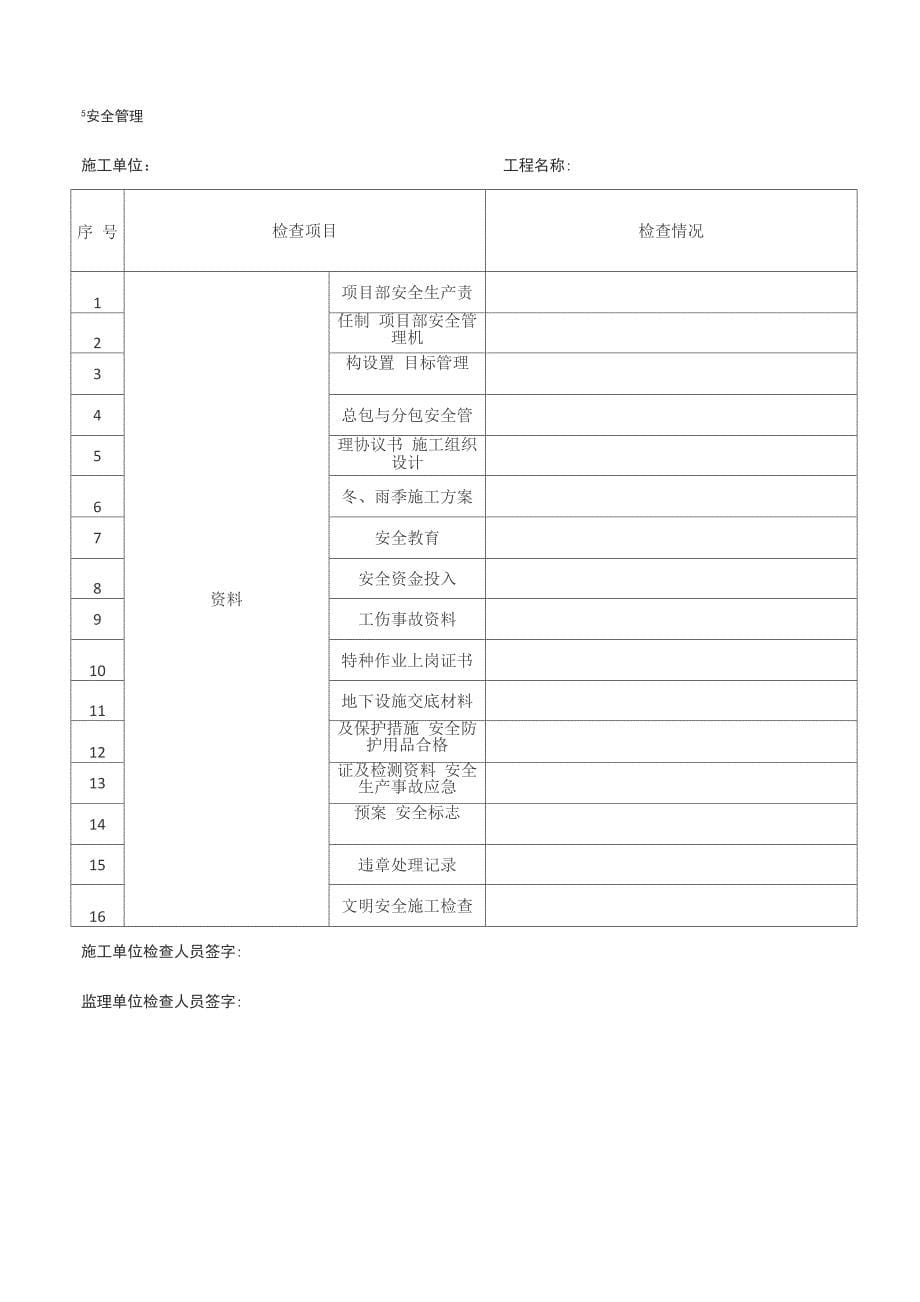 2020年节后复工复产公司安全检查表_第5页